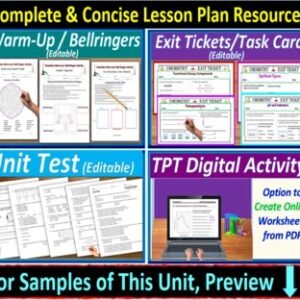 Unit Plan: Reaction Rate, Energy, Entropy, Equilibrium 6-Lesson Bundle ~Editable - Image 4